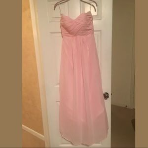 Bridesmaid/ Prom dress- soft pink chiffon- size M